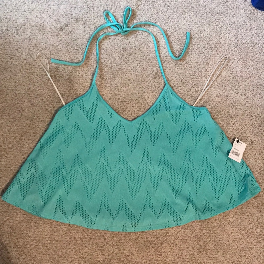 Boutique Teal/Blue halter top